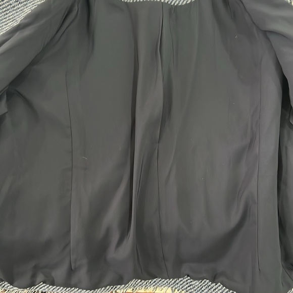 Chico’s Blue Tweed Jacket Open Front W/ Silver Buttons Size 8 Medium NWT - Picture 9 of 11